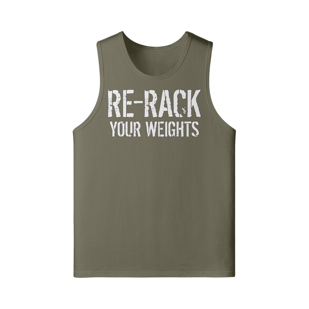 RE-RACK YOUR WEIGHTS- Tank Top-Camel-League of Lifters