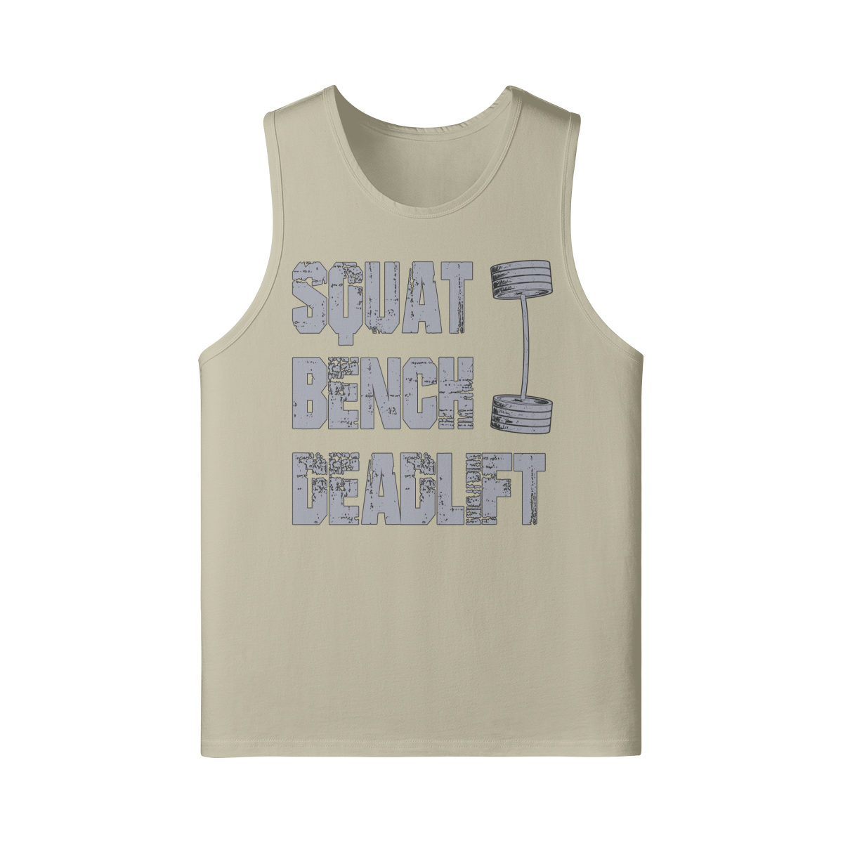 SQUATS BENCH DEADLIFT- Tank Top-Rice Apricot-League of Lifters