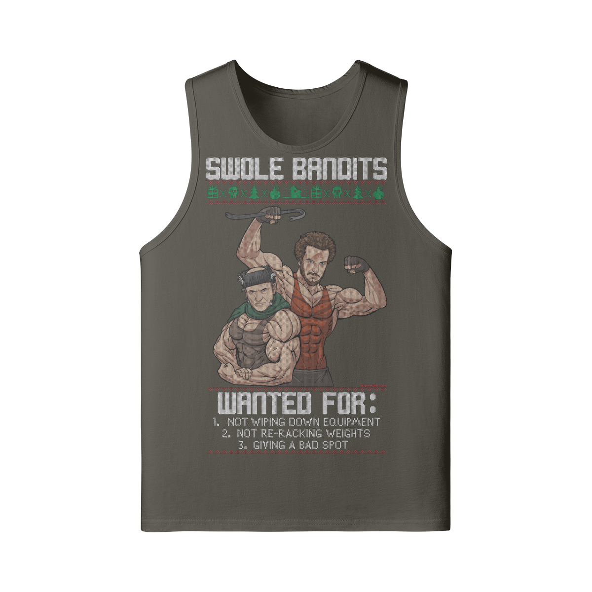 SWOLE BANDITS- Tank Top-Charcoal Grey-League of Lifters