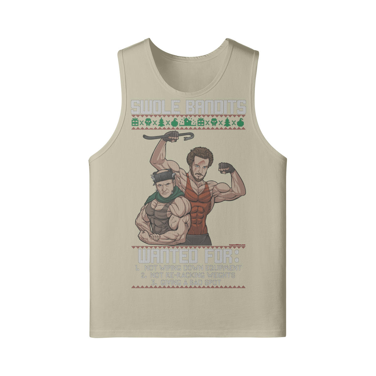 SWOLE BANDITS- Tank Top-Rice Apricot-League of Lifters