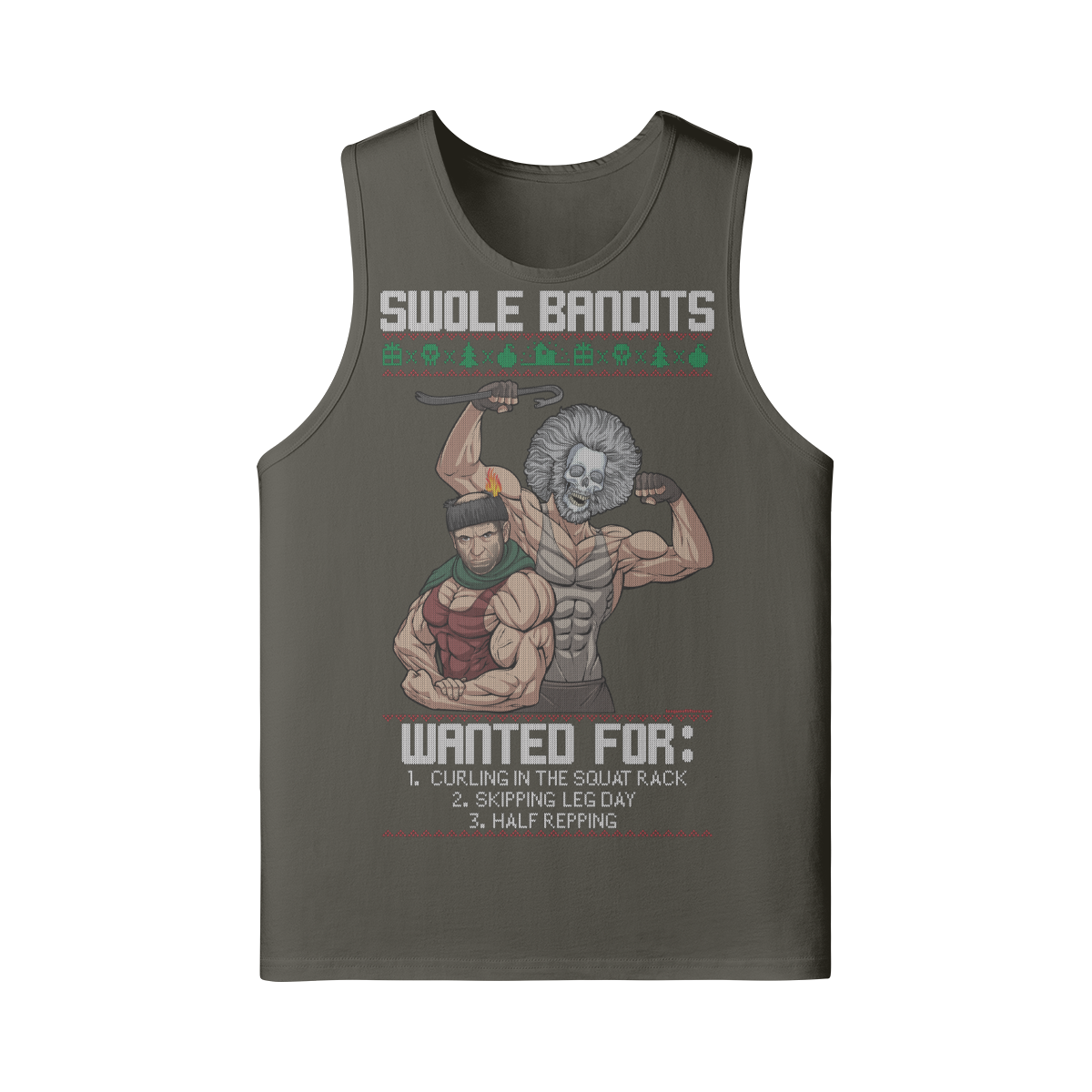 SWOLE BANDITS VARIANT- Tank Top-Charcoal Grey-League of Lifters