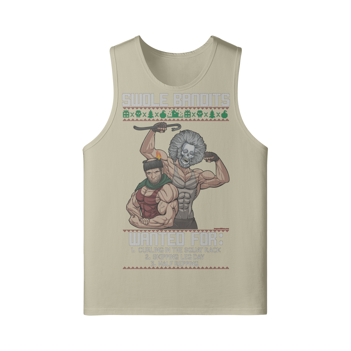 SWOLE BANDITS VARIANT- Tank Top-Rice Apricot-League of Lifters