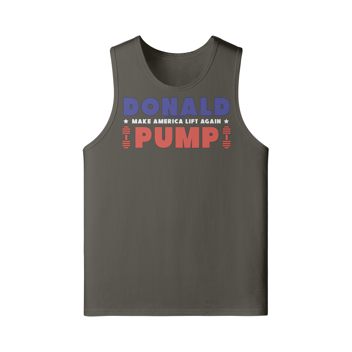 DONALD PUMP- Tank Top-Charcoal Grey-League of Lifters