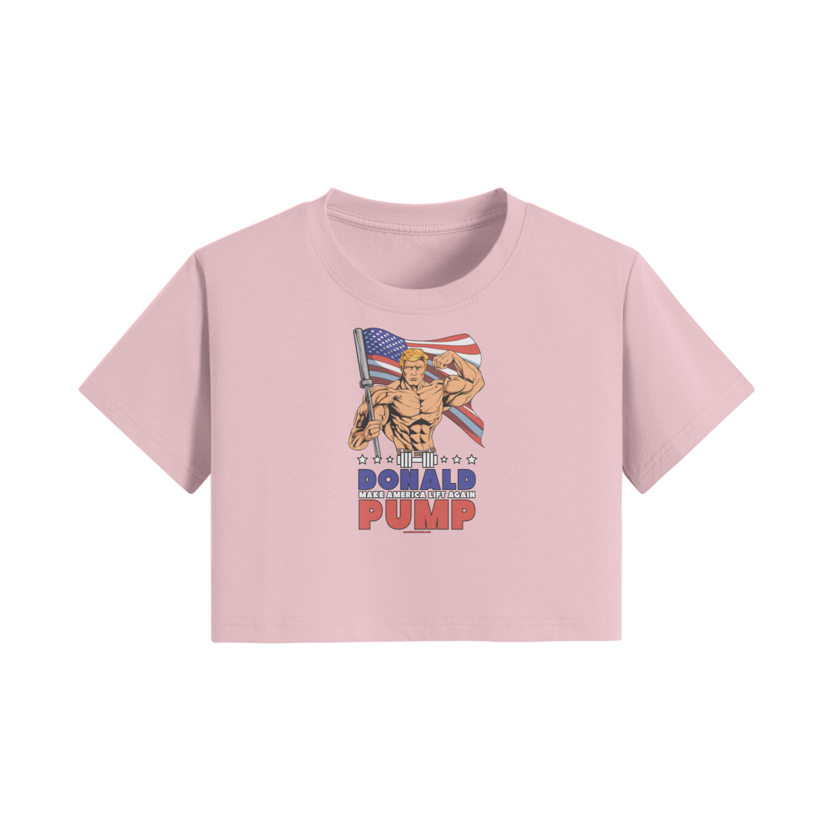 DONALD PUMP FLEX- Womens Crop Top-Pink-League of Lifters