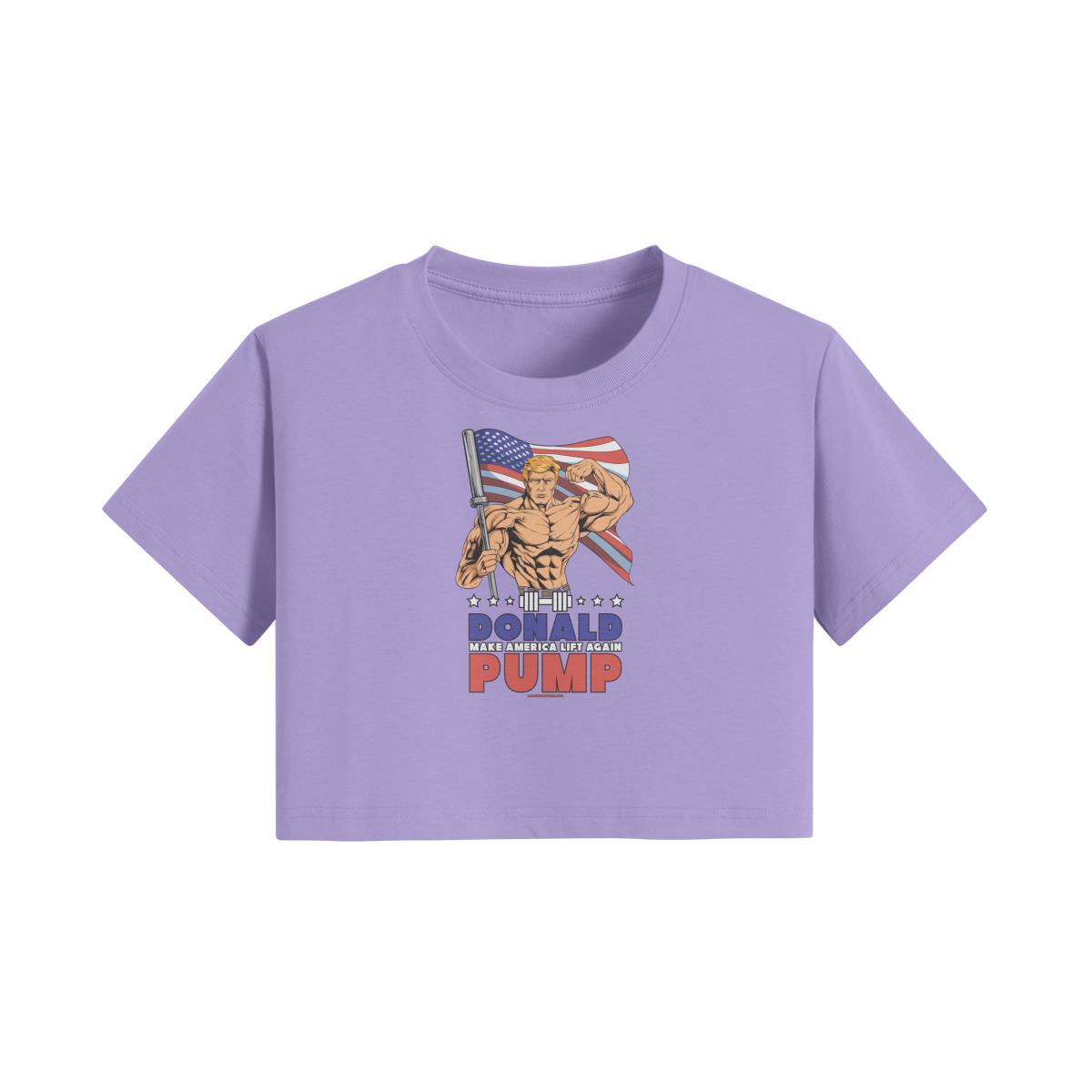 DONALD PUMP FLEX- Womens Crop Top-Lavender-League of Lifters