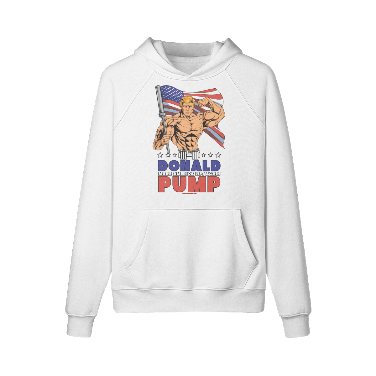 DONALD PUMP FLEX- Hoodie-White-League of Lifters