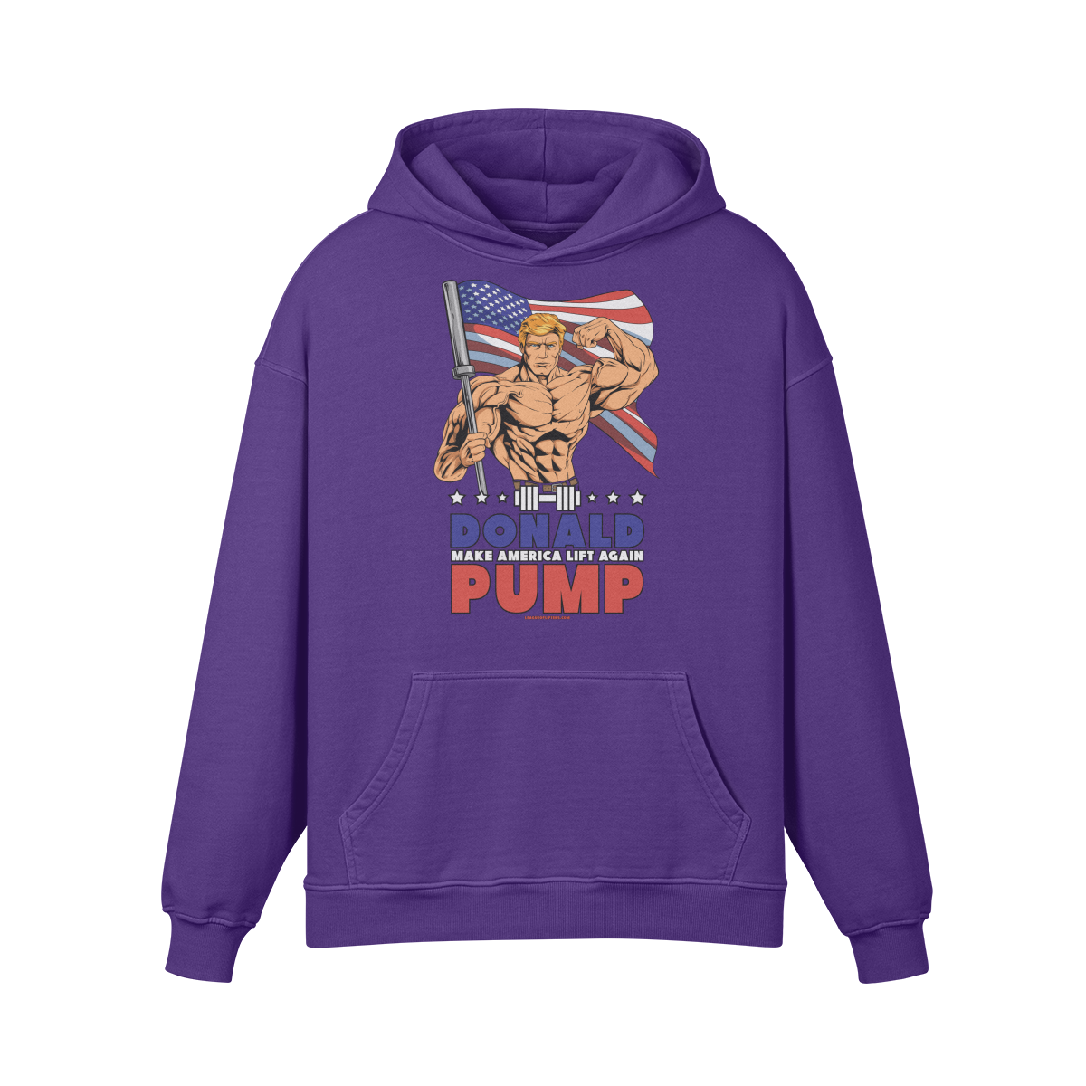 DONALD PUMP FLEX- Oversized Hoodie-Purple Haze-League of Lifters