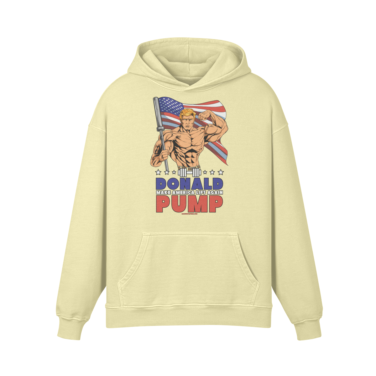 DONALD PUMP FLEX- Oversized Hoodie-Pale Spring Bud-League of Lifters