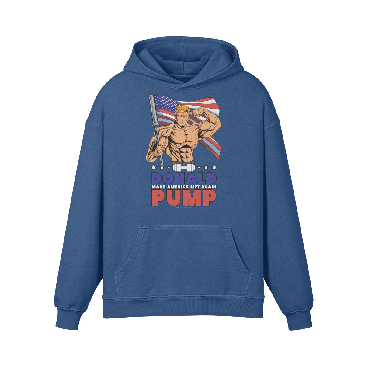 DONALD PUMP FLEX- Oversized Hoodie-Kashmir Blue-League of Lifters