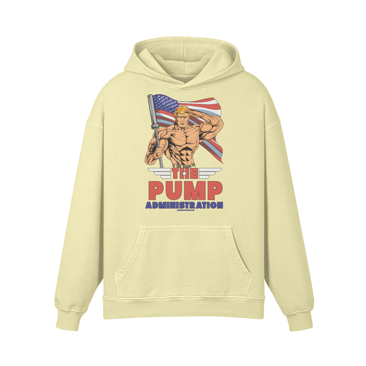THE PUMP ADMINISTRATION- Oversized Hoodie-Pale Spring Bud-League of Lifters