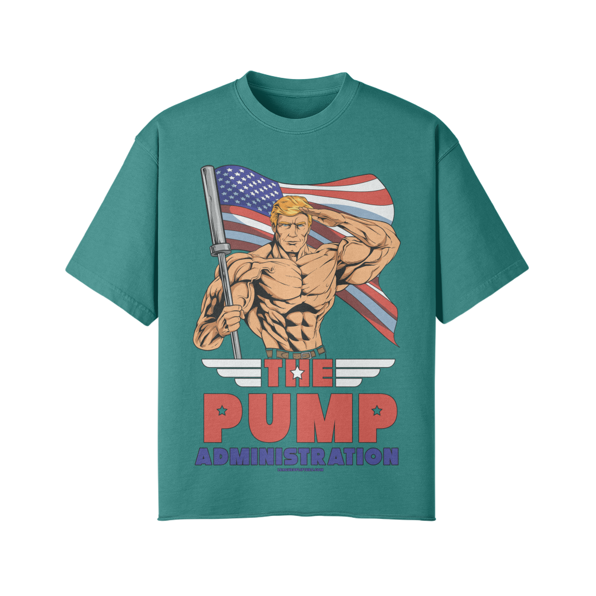 THE PUMP ADMINISTRATION- Pump Top-Vintage Green-League of Lifters