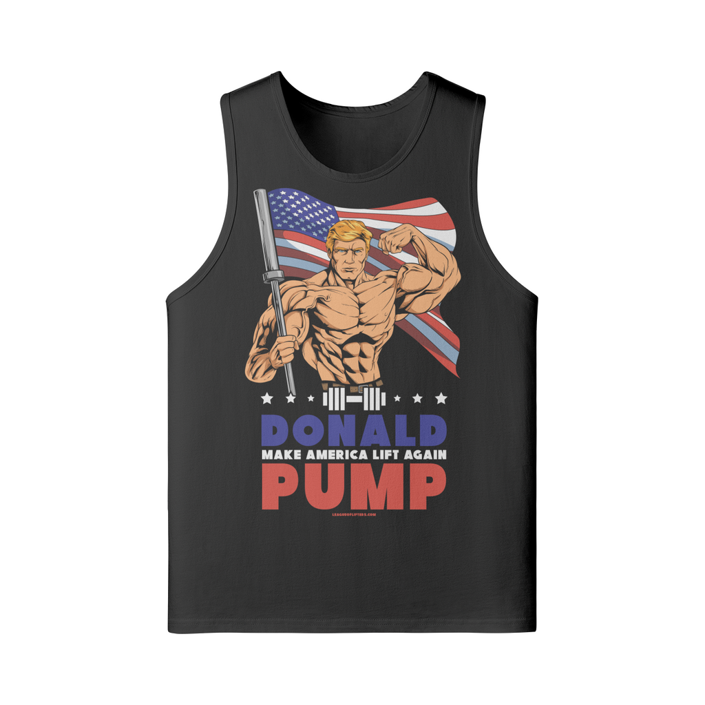 DONALD PUMP FLEX- Tank Top-Black-League of Lifters