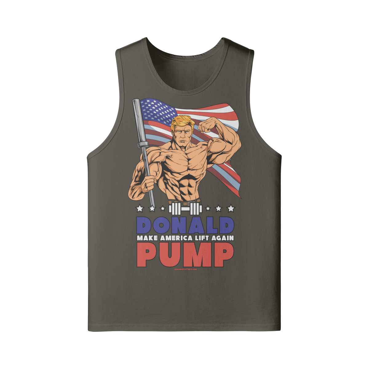 DONALD PUMP FLEX- Tank Top-Charcoal Grey-League of Lifters
