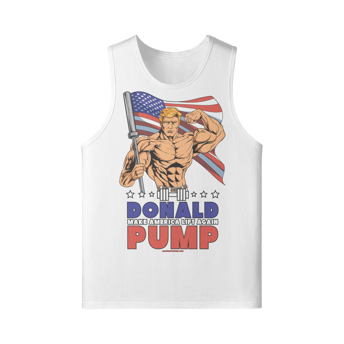 DONALD PUMP FLEX- Tank Top-White-League of Lifters