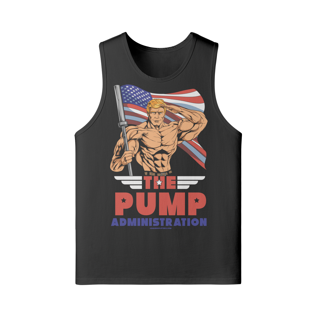 THE PUMP ADMINISTRATION- Tank Top-Black-League of Lifters
