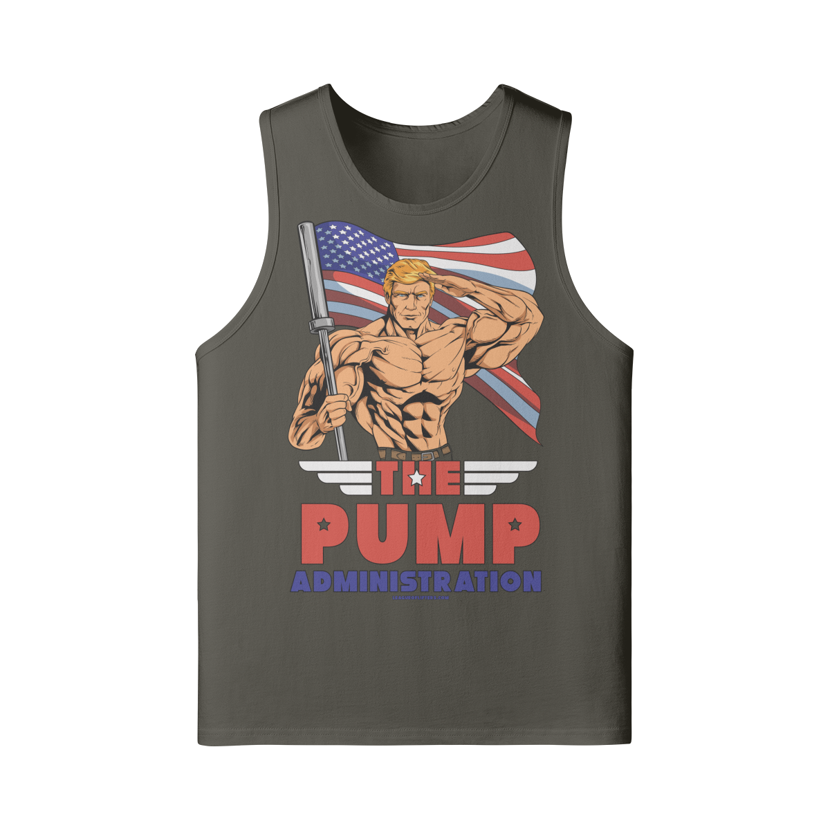 THE PUMP ADMINISTRATION- Tank Top-Charcoal Grey-League of Lifters
