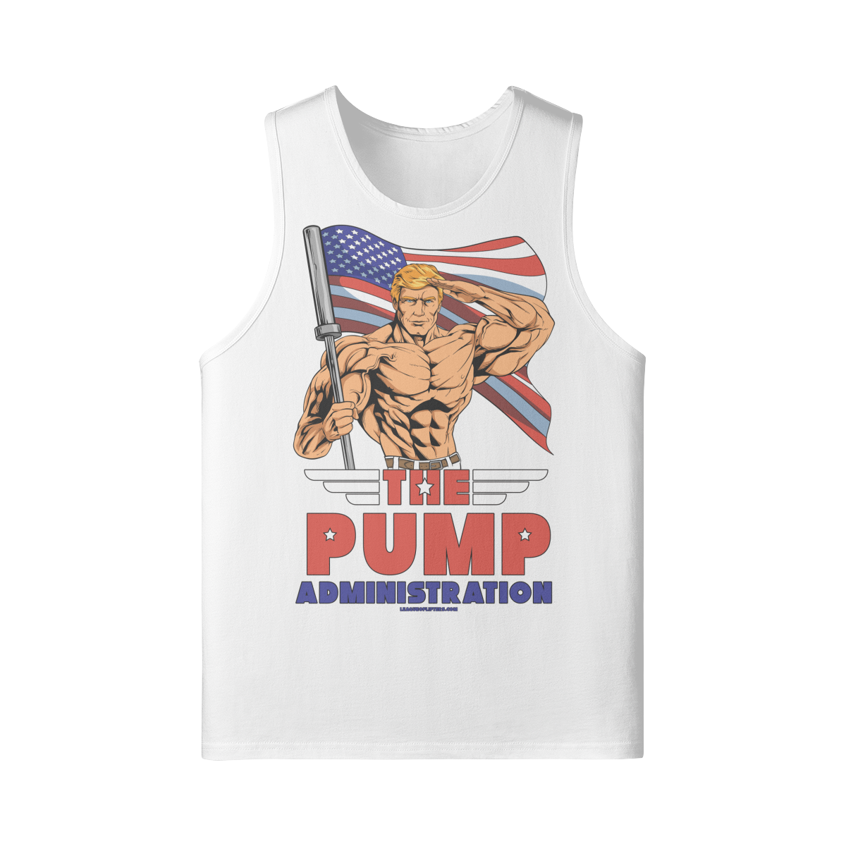 THE PUMP ADMINISTRATION- Tank Top-White-League of Lifters
