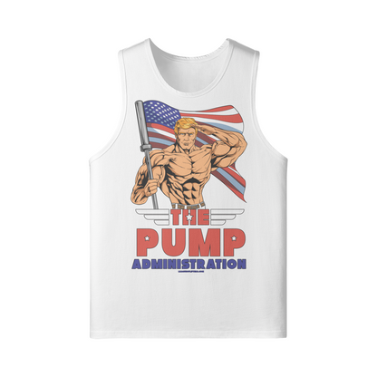 THE PUMP ADMINISTRATION- Tank Top-White-League of Lifters