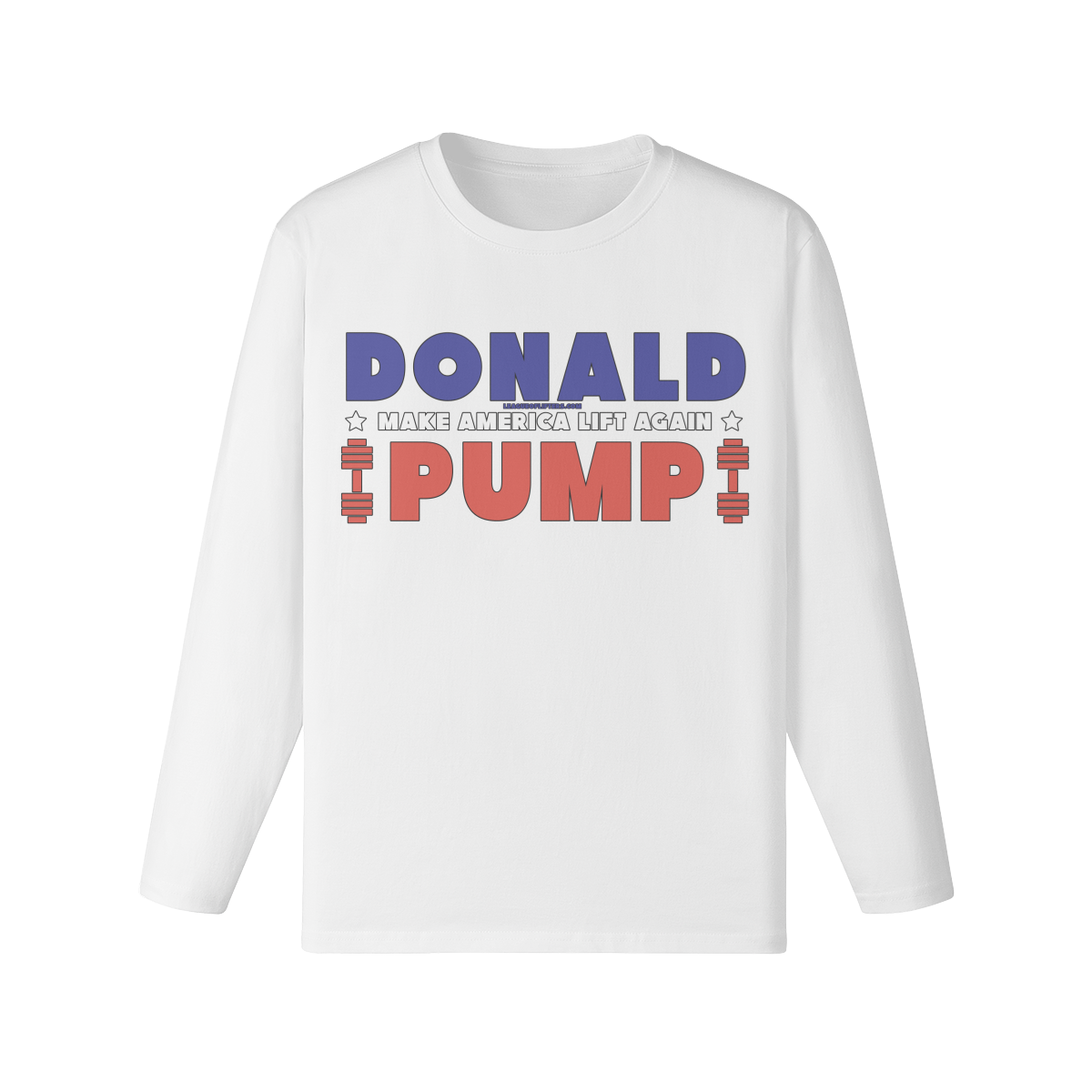 DONALD PUMP- Classic Long Sleeve Top-White-League of Lifters