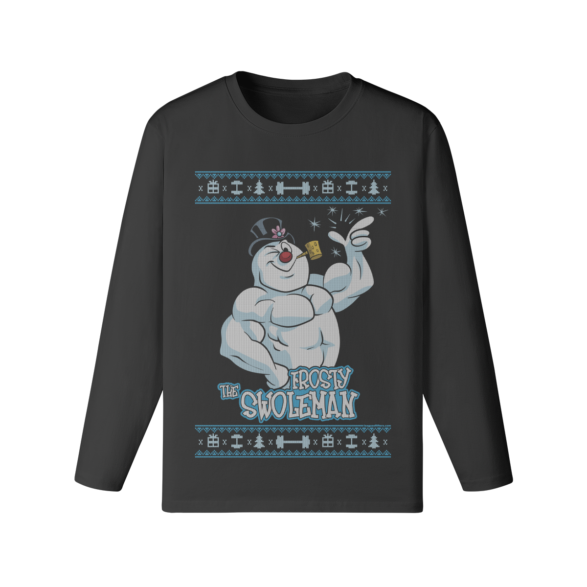 FROSTY THE SWOLEMAN- Classic Long Sleeve Top-Black-League of Lifters