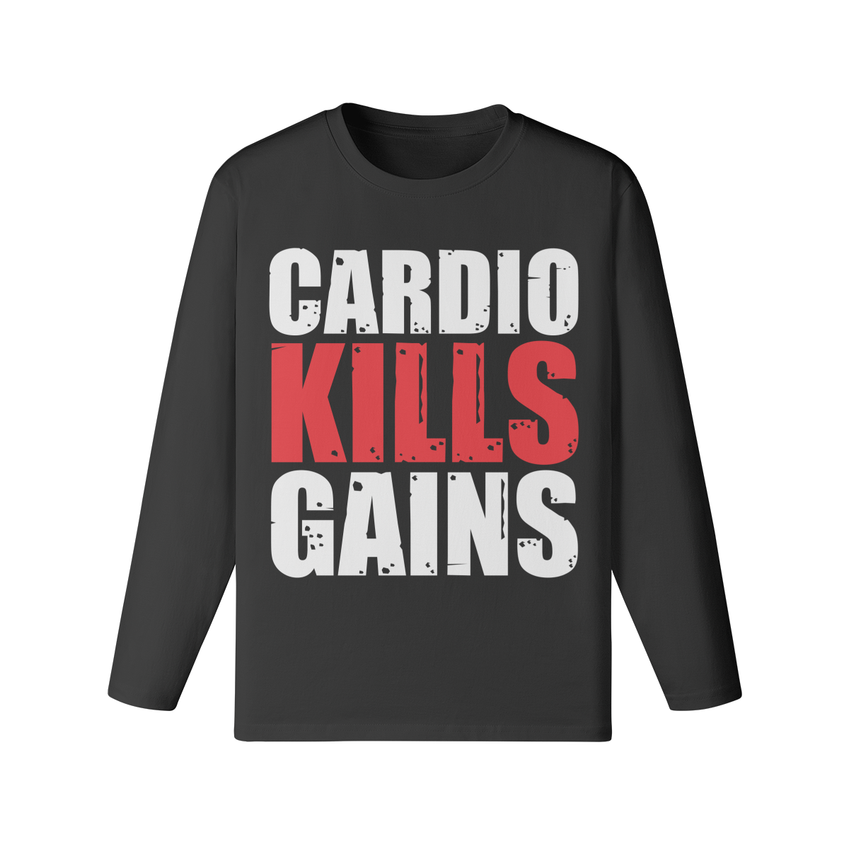 CARDIO KILLS GAINS- Classic Long Sleeve Top-Black-League of Lifters