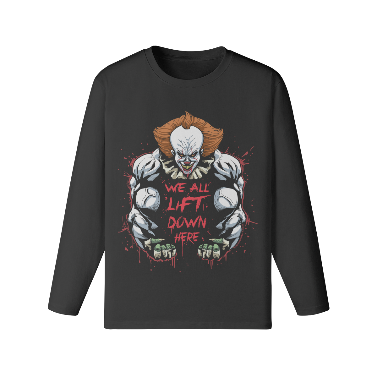 WE ALL LIFT DOWN HERE (CLASSIC)- Classic Long Sleeve Top-Black-League of Lifters