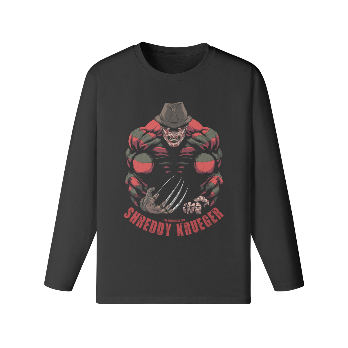 SHREDDY KRUEGER- Classic Long Sleeve Top-Black-League of Lifters