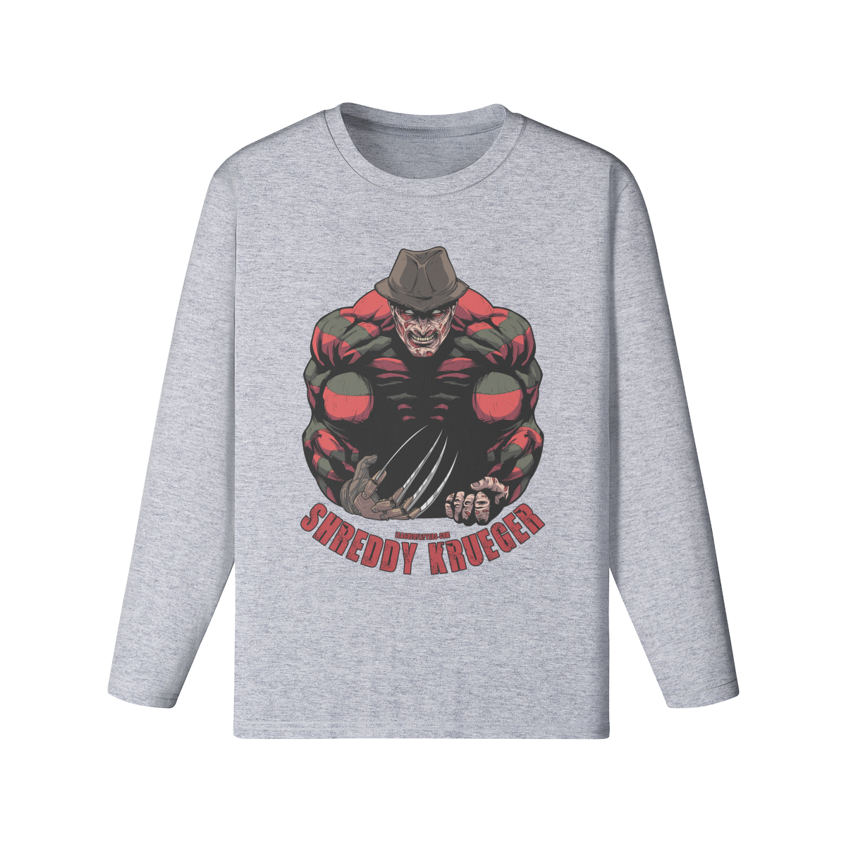 SHREDDY KRUEGER- Classic Long Sleeve Top-Medium Heather Gray-League of Lifters