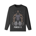 PUNISH IT (BEARD)- Classic Long Sleeve Top-Black-League of Lifters