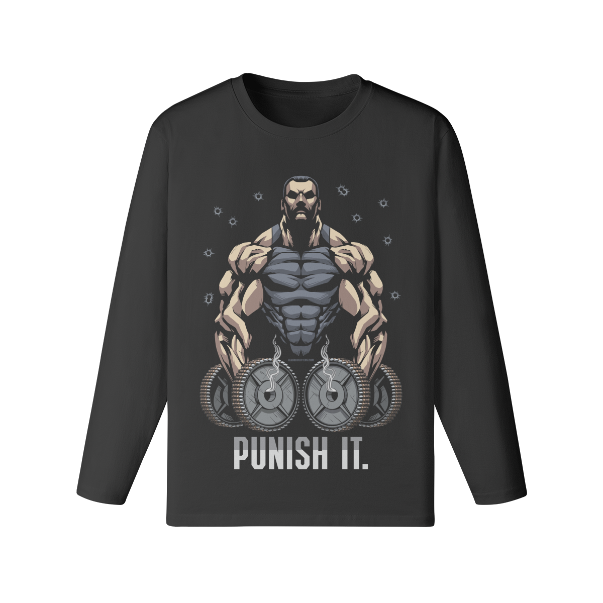 PUNISH IT- Classic Long Sleeve Top-Black-League of Lifters