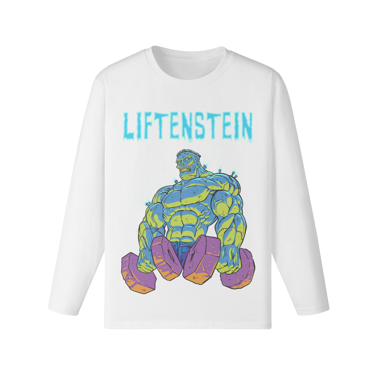 LIFTENSTEIN- Classic Long Sleeve Top-White-League of Lifters
