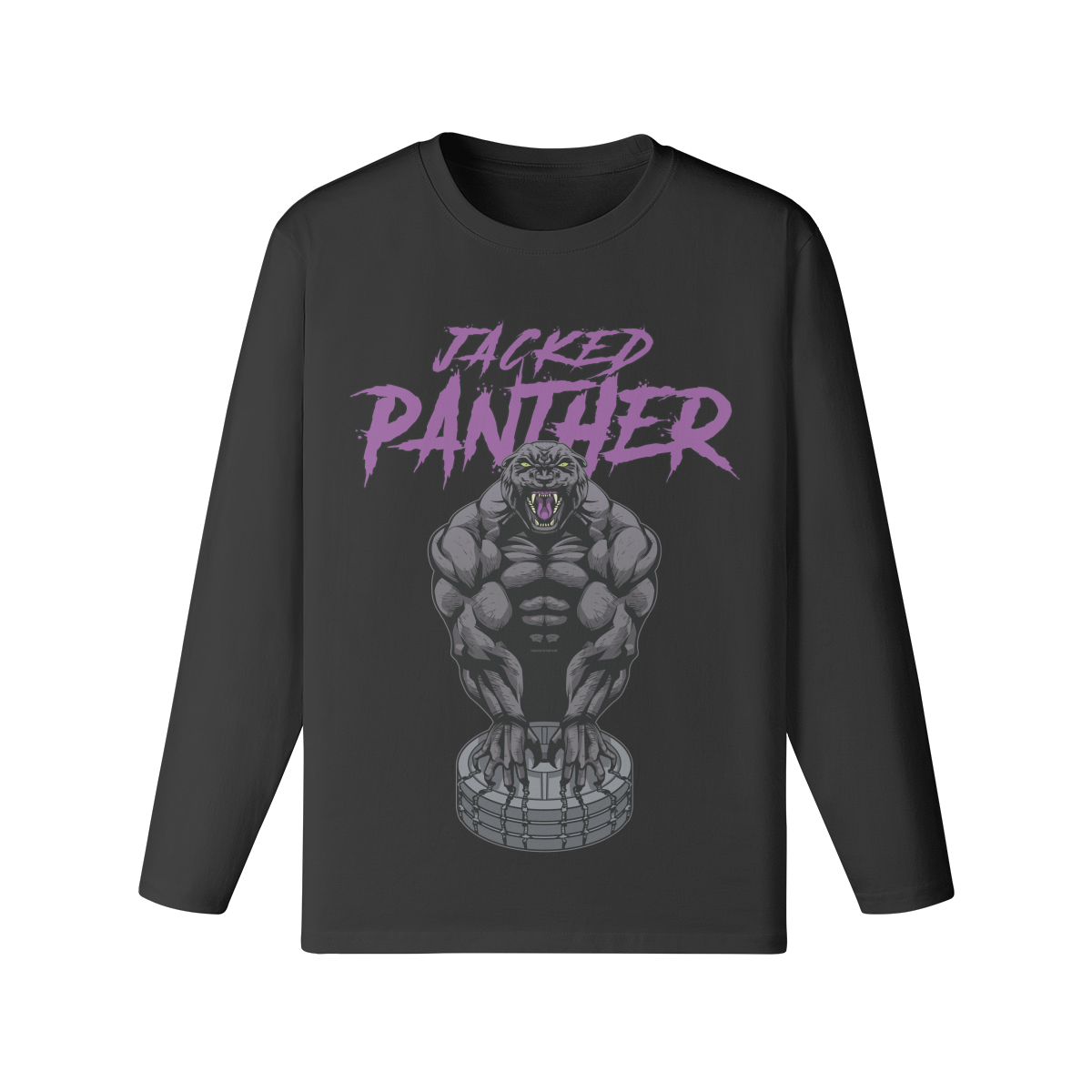 JACKED PANTHER- Classic Long Sleeve Top-Black-League of Lifters