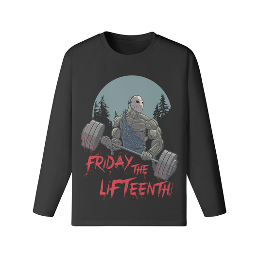 FRIDAY THE LIFTEENTH- Classic Long Sleeve Top-Black-League of Lifters