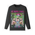 MY HAPPY PLACE- Classic Long Sleeve Top-Black-League of Lifters