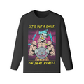 SMILE ON THAT PLATE (RETRO)- Classic Long Sleeve Top-Black-League of Lifters