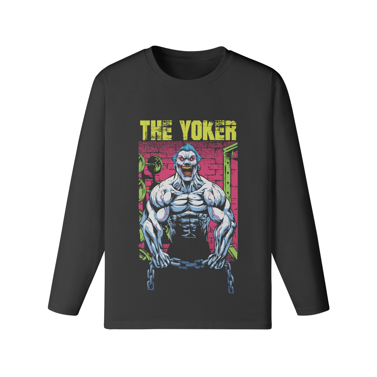 THE YOKER (RETRO)- Classic Long Sleeve Top-Black-League of Lifters
