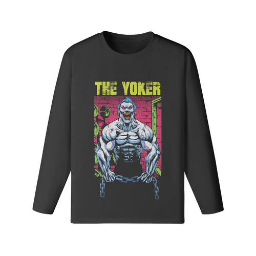 THE YOKER (RETRO)- Classic Long Sleeve Top-Black-League of Lifters