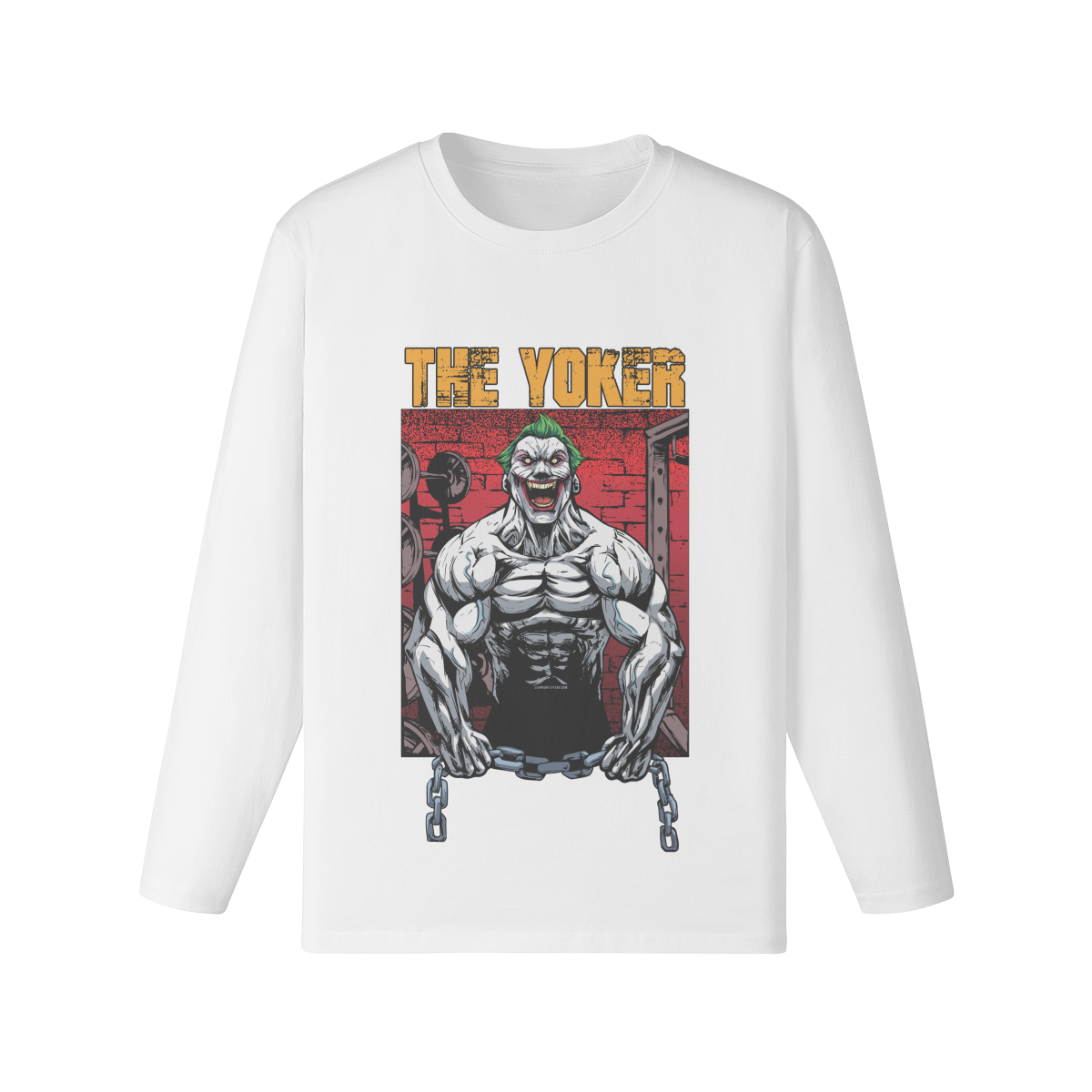 THE YOKER- Classic Long Sleeve Top-White-League of Lifters