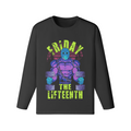 FRIDAY THE LIFTEENTH (RETRO)- Classic Long Sleeve Top-Black-League of Lifters