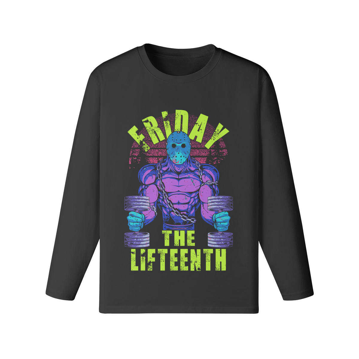 FRIDAY THE LIFTEENTH (RETRO)- Classic Long Sleeve Top-Black-League of Lifters