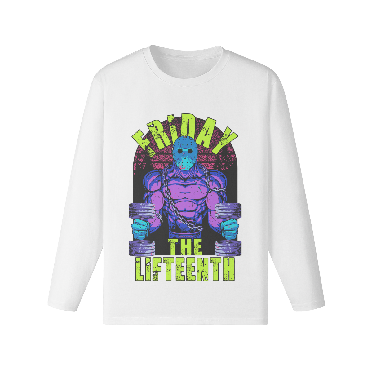FRIDAY THE LIFTEENTH (RETRO)- Classic Long Sleeve Top-White-League of Lifters