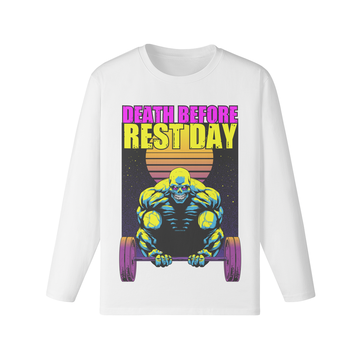 DEATH BEFORE REST DAY- Classic Long Sleeve Top-White-League of Lifters