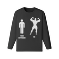 YOUR BOYFRIEND VS ME- Classic Long Sleeve Top-Black-League of Lifters