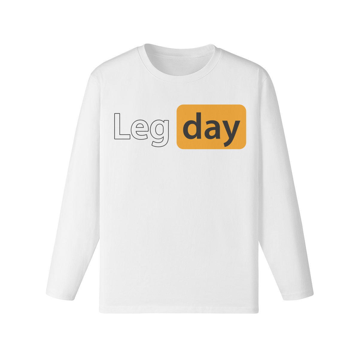 LEG DAY- Classic Long Sleeve Top-White-League of Lifters