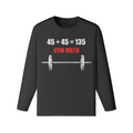 GYM MATH- Classic Long Sleeve Top-Black-League of Lifters