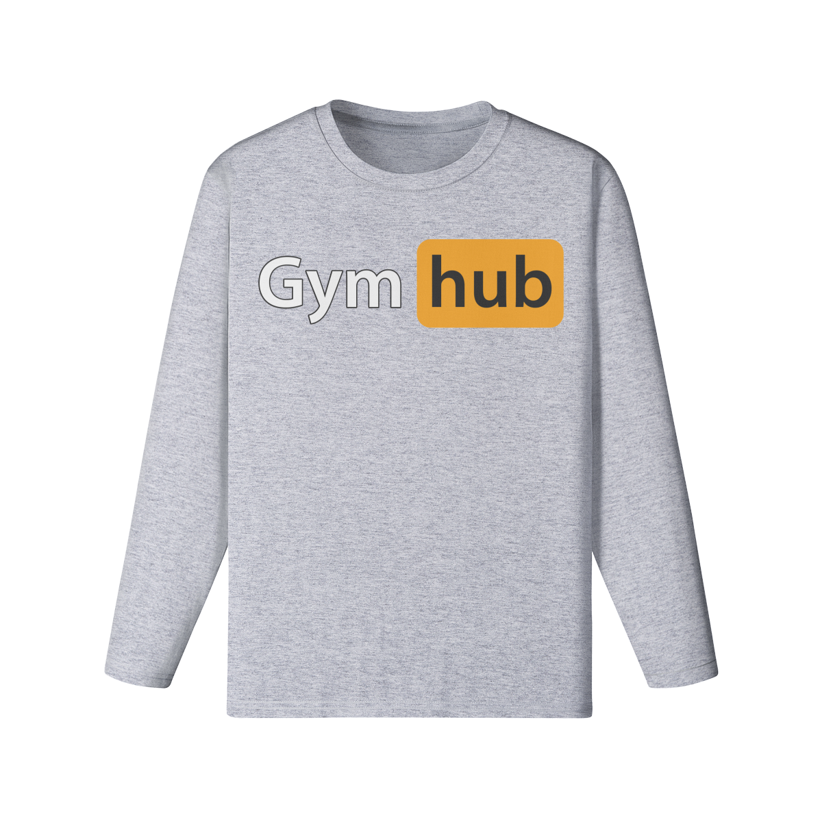 GYM HUB- Classic Long Sleeve Top-Medium Heather Gray-League of Lifters