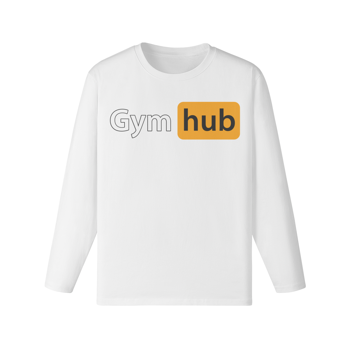 GYM HUB- Classic Long Sleeve Top-White-League of Lifters