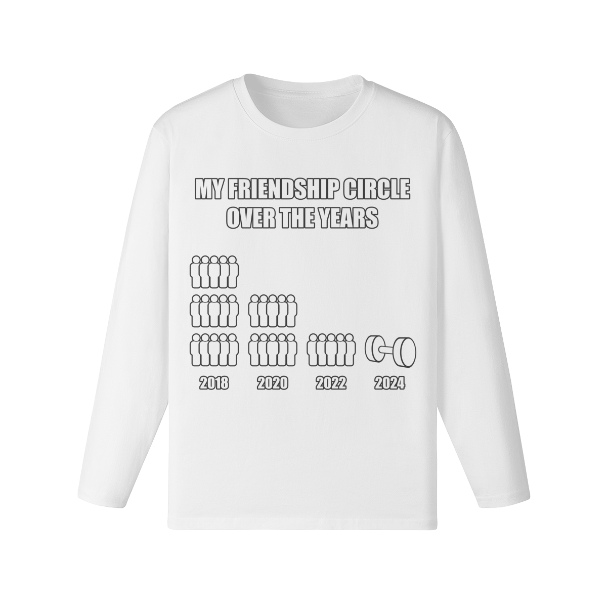 FRIENDSHIP CIRCLE- Classic Long Sleeve Top-White-League of Lifters