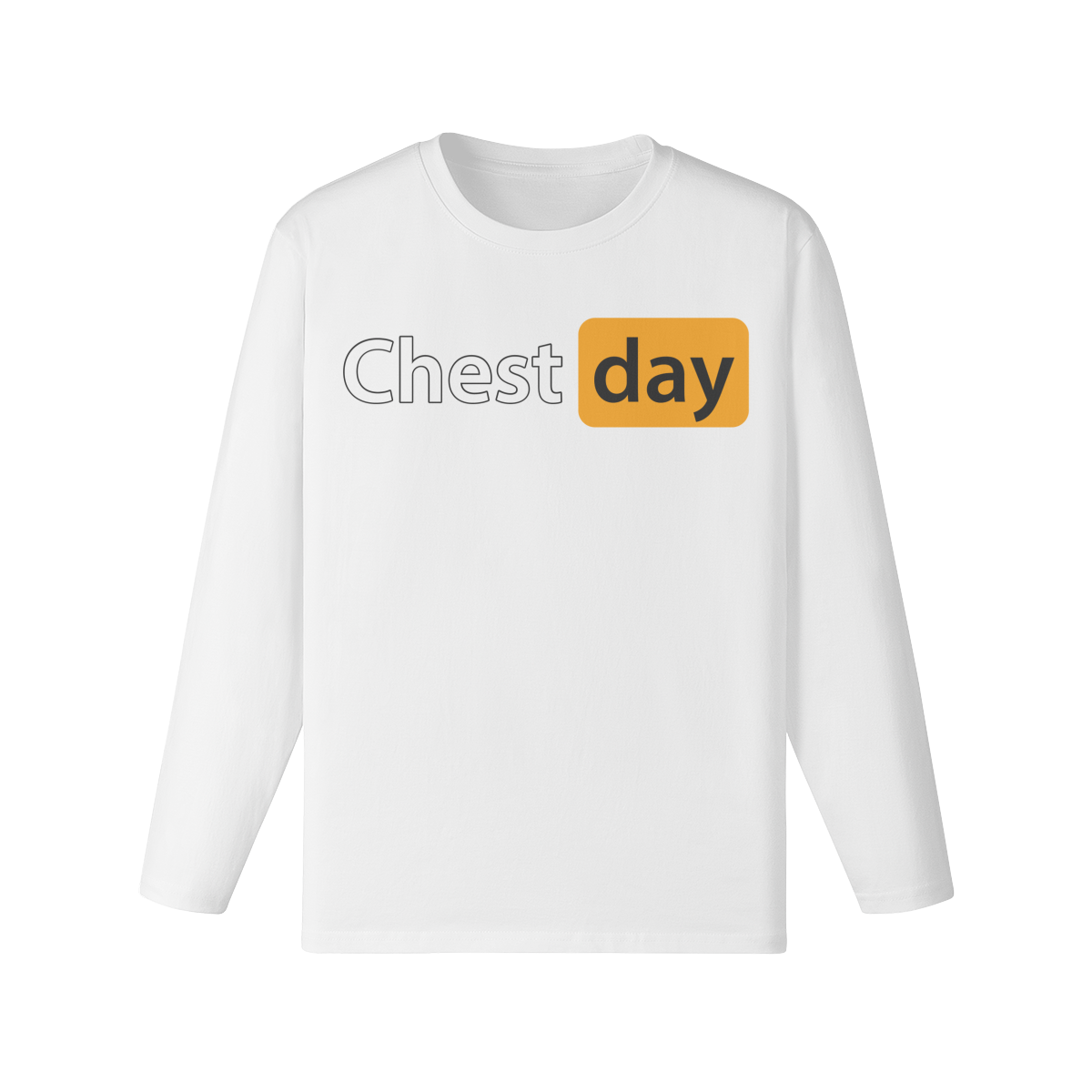 CHEST DAY- Classic Long Sleeve Top-White-League of Lifters