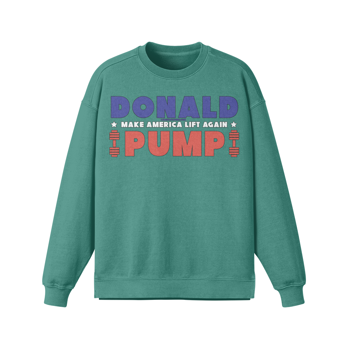 DONALD PUMP- Oversized Long Sleeve Sweatshirt-Wintergreen Dream-League of Lifters